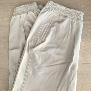 NWOT BCBGMAXAZRIA Womens Ivory Elastic Waist Joggers Pants Size L